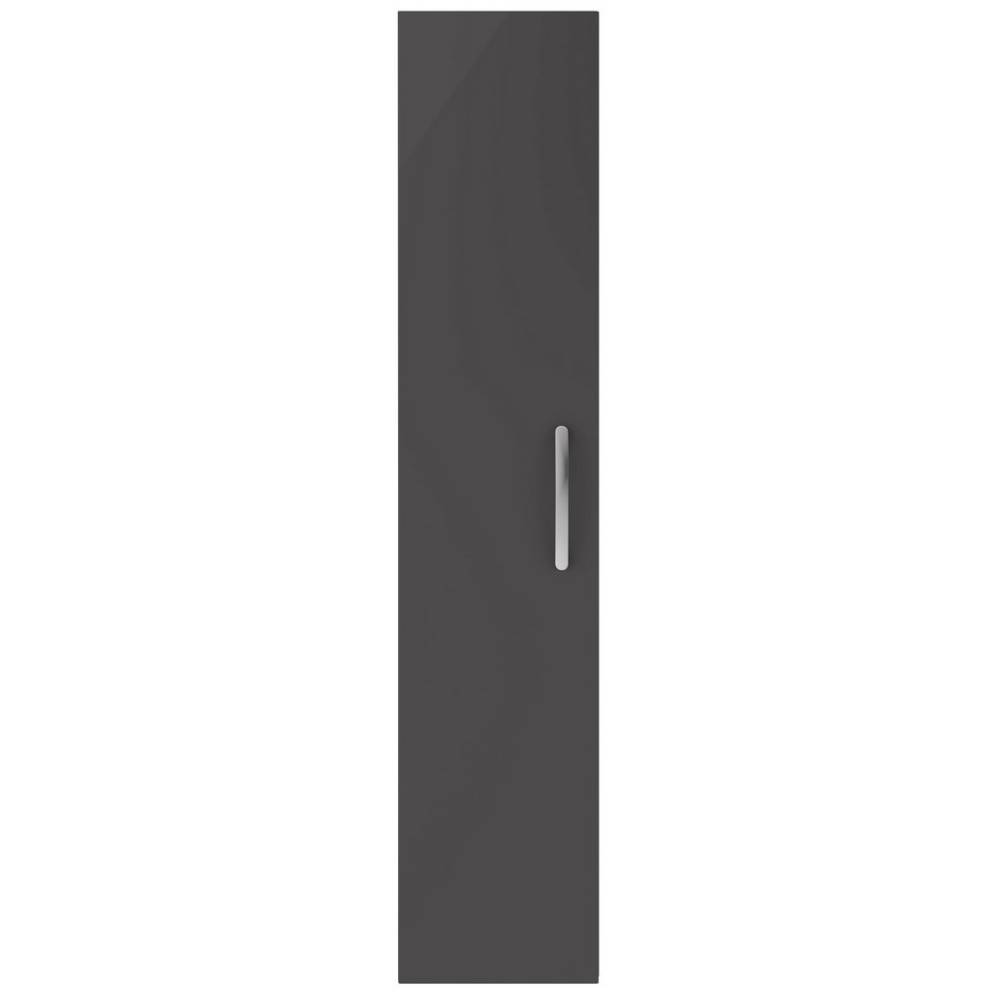 Nuie Athena 300mm Gloss Grey Wall Hung Tall Unit Single Door