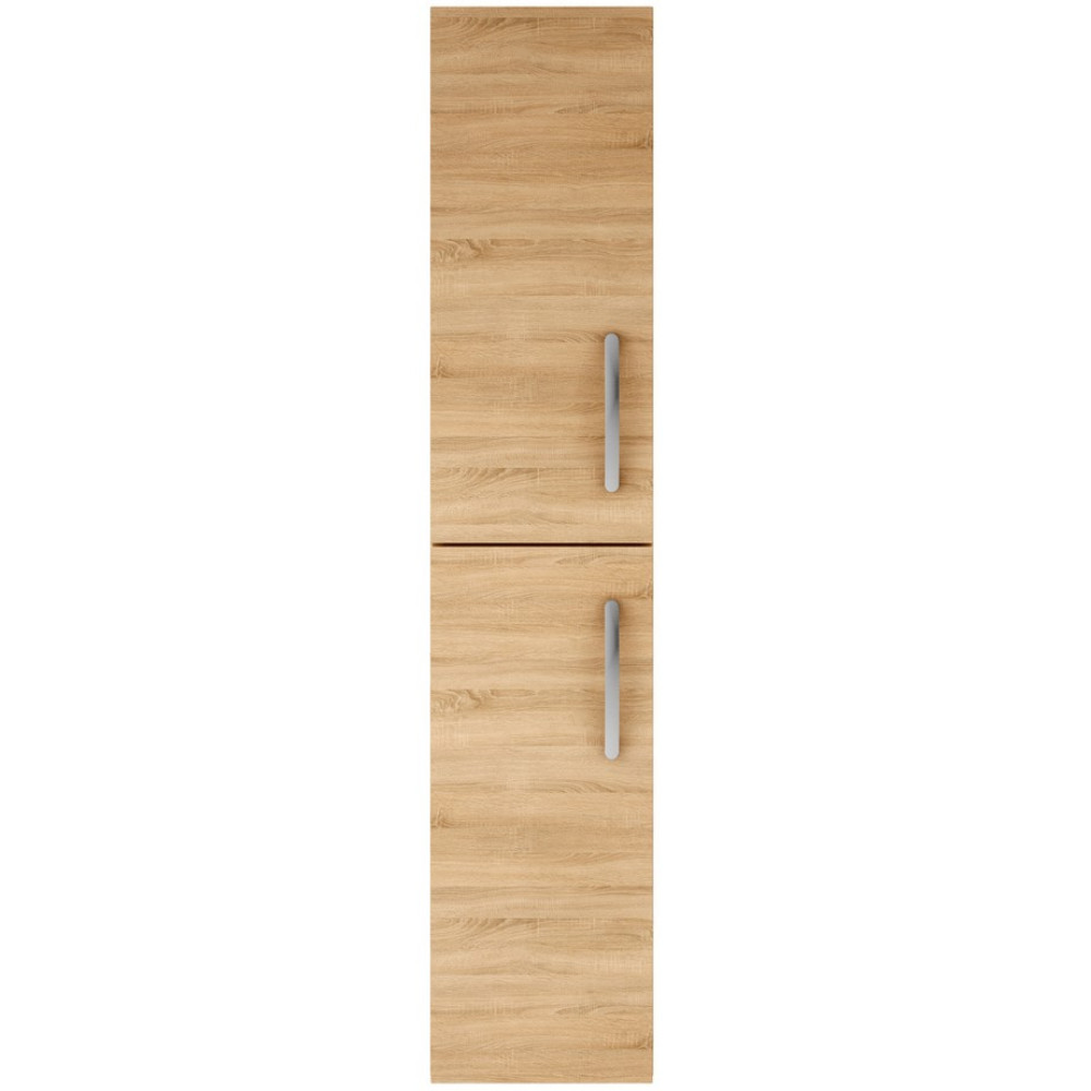 Nuie Athena 300mm Natural Oak Wall Hung Tall Unit Double Door