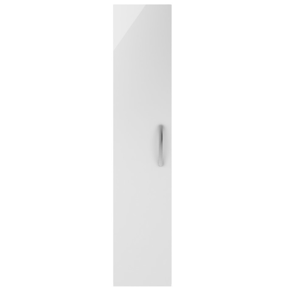 Nuie Athena 300mm White Wall Hung Tall Unit Single Door