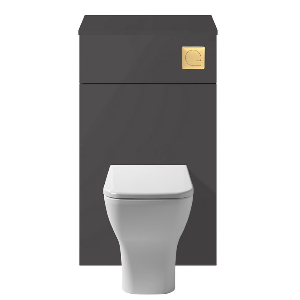 Nuie Athena 500mm Gloss Grey Back To Wall WC Unit