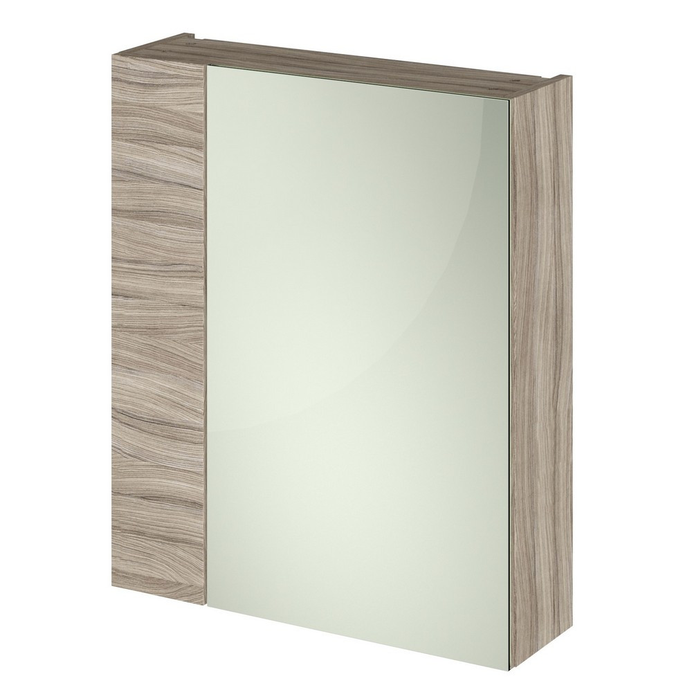 Nuie Athena 600mm Mirror Cabinet 75/25 Driftwood