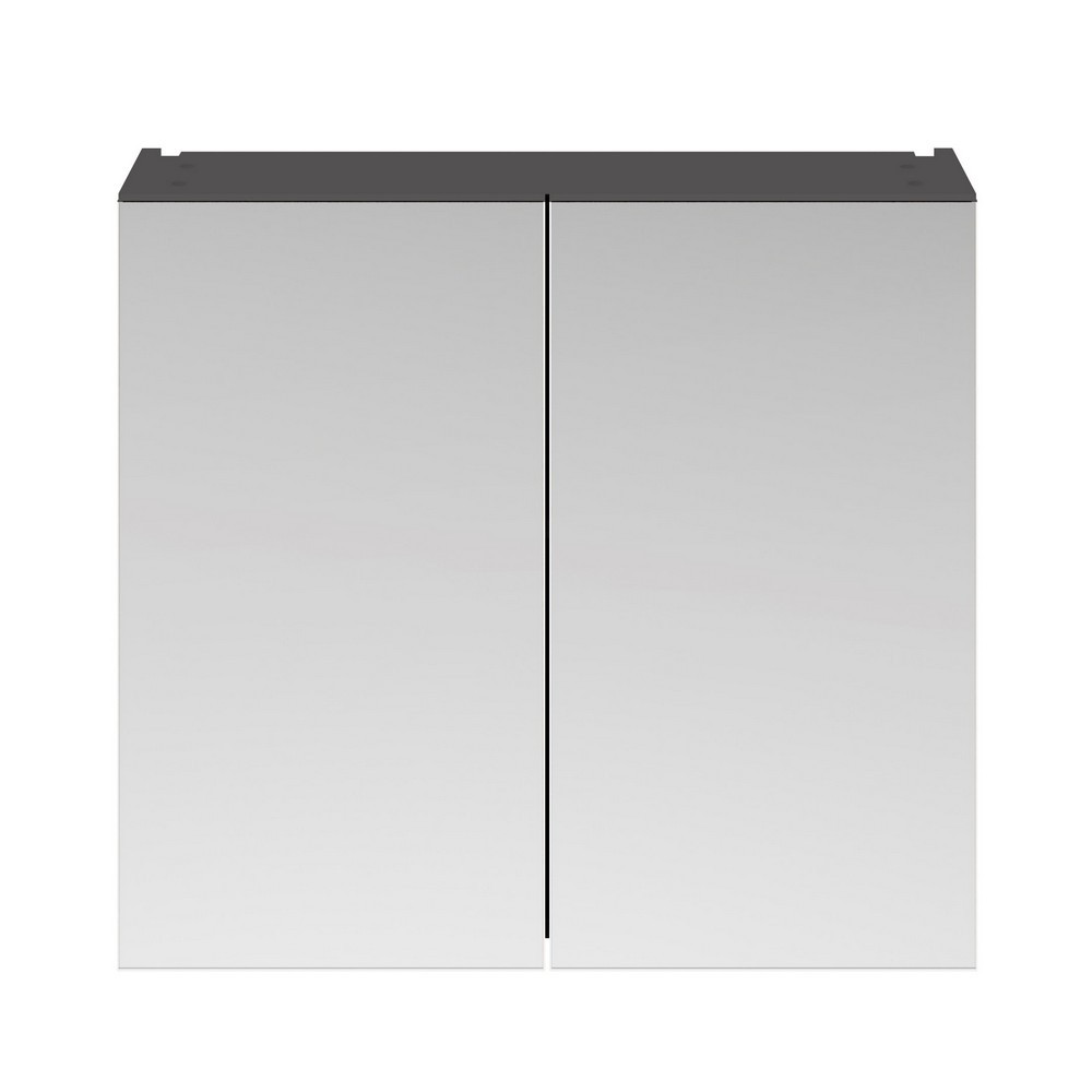 Nuie Athena 800mm Mirror Cabinet Gloss Grey
