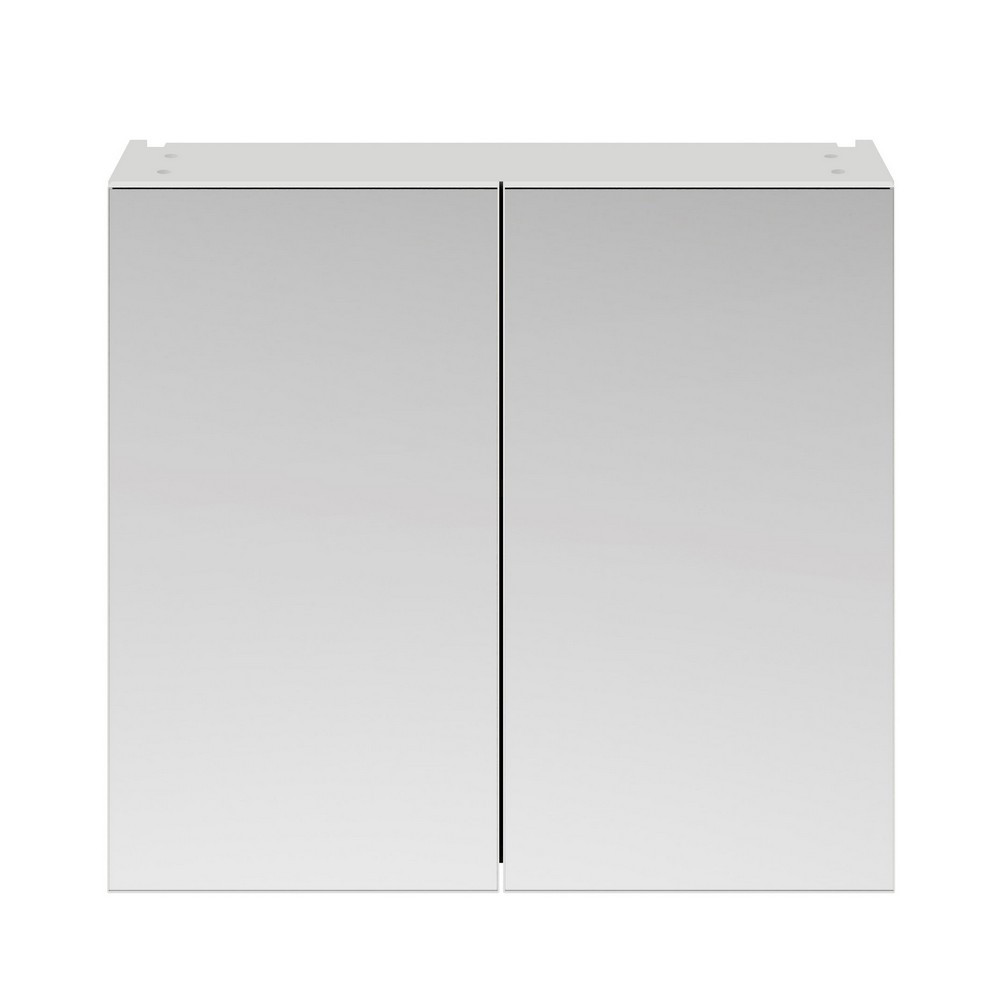 Nuie Athena 800mm Mirror Cabinet Gloss Grey Mist