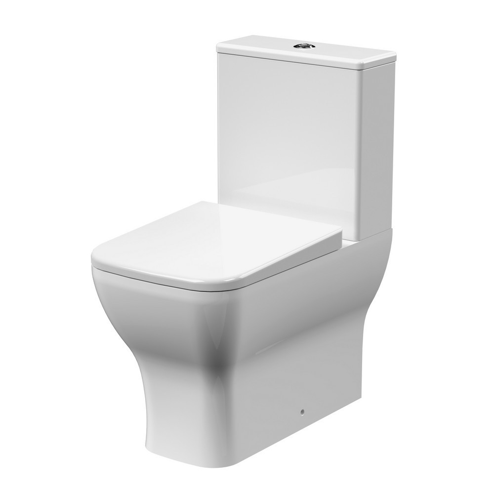 Nuie Ava Rimless Flush to Wall Pan With Cistern and Soft Closing Seat
