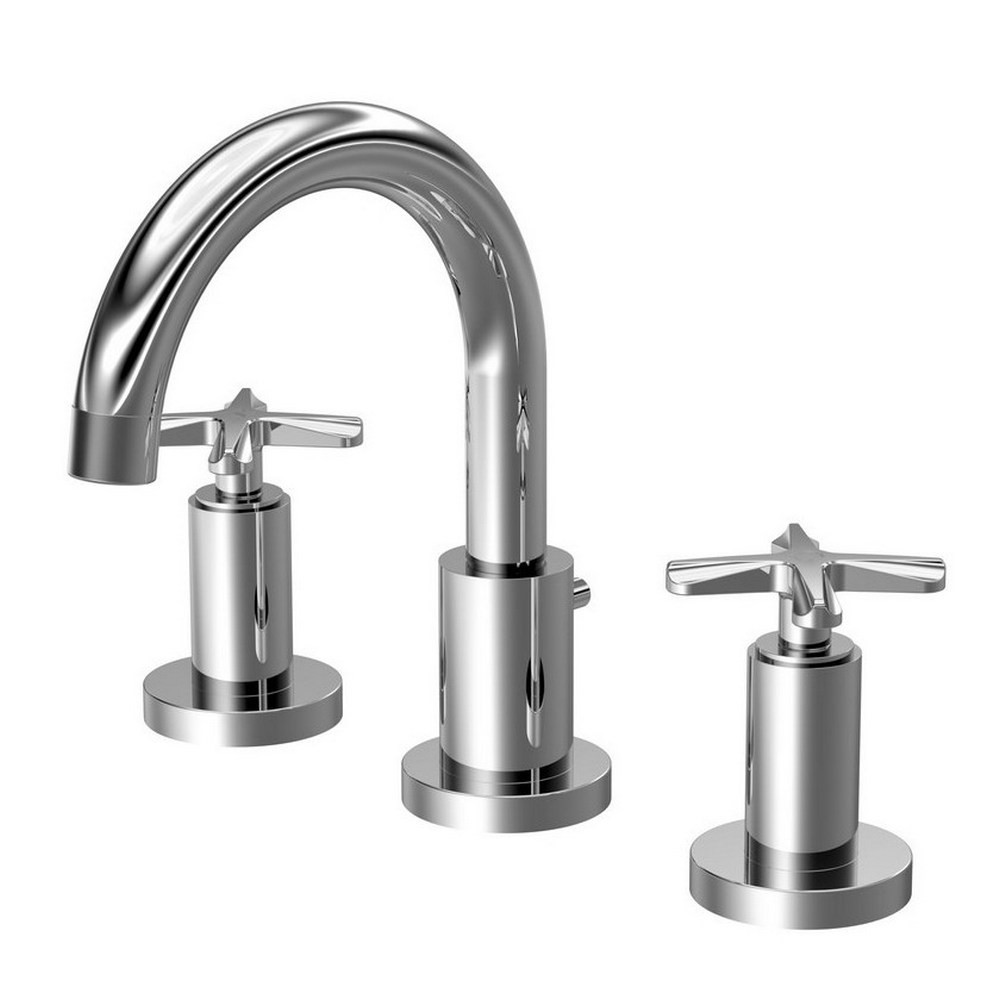 Nuie Aztec 3TH Mono Basin Mixer with Push Waste in Chrome (1)