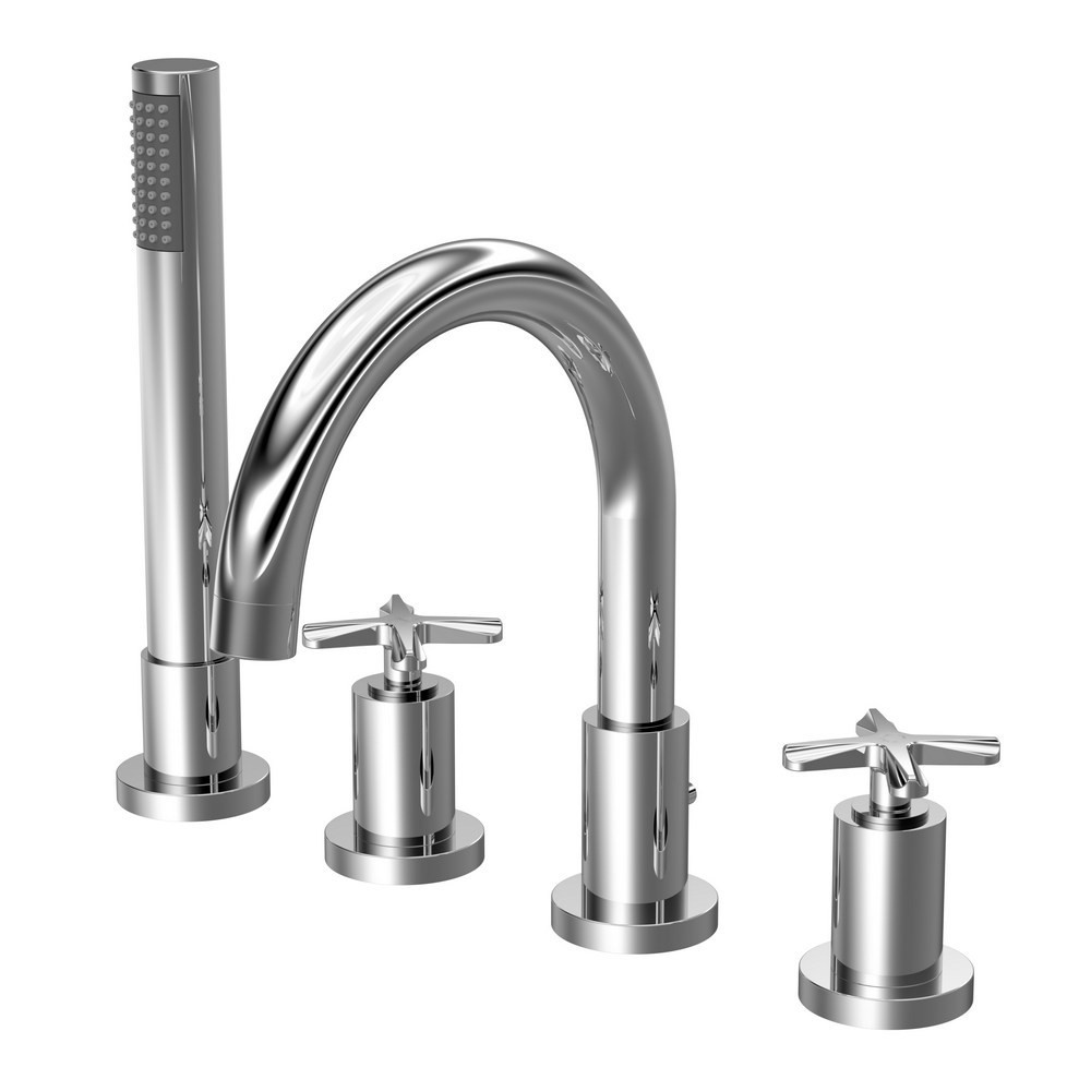 Nuie Aztec 4TH Bath Shower Mixer in Chrome