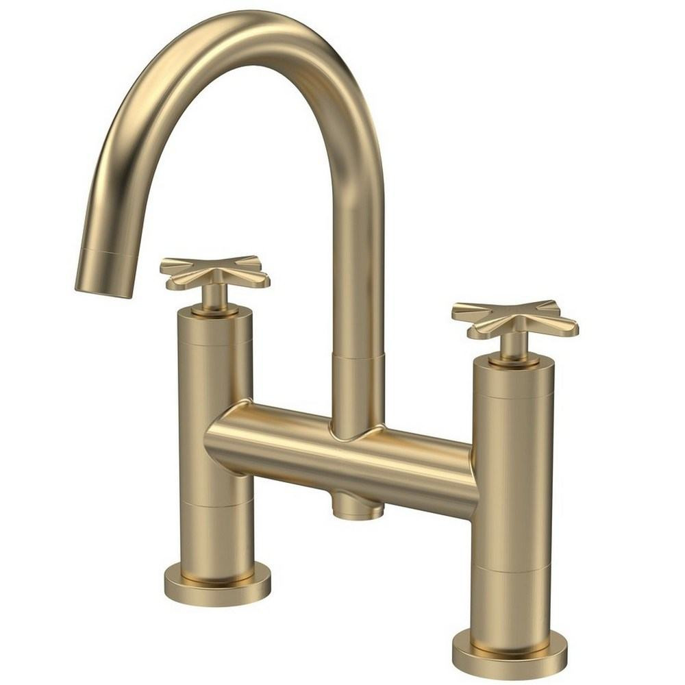 Nuie Aztec Bath Filler in Brushed Brass