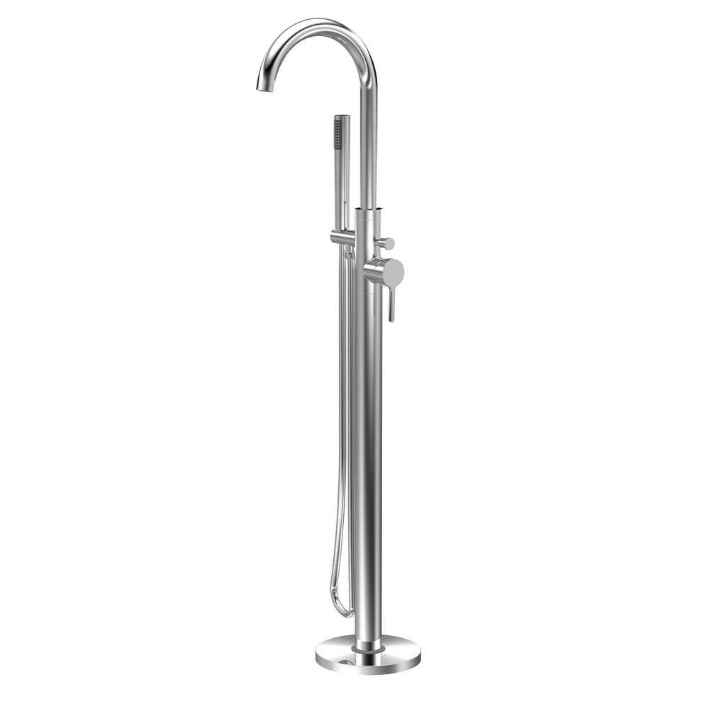 Nuie Aztec Freestanding Bath Shower Mixer in Chrome (1)
