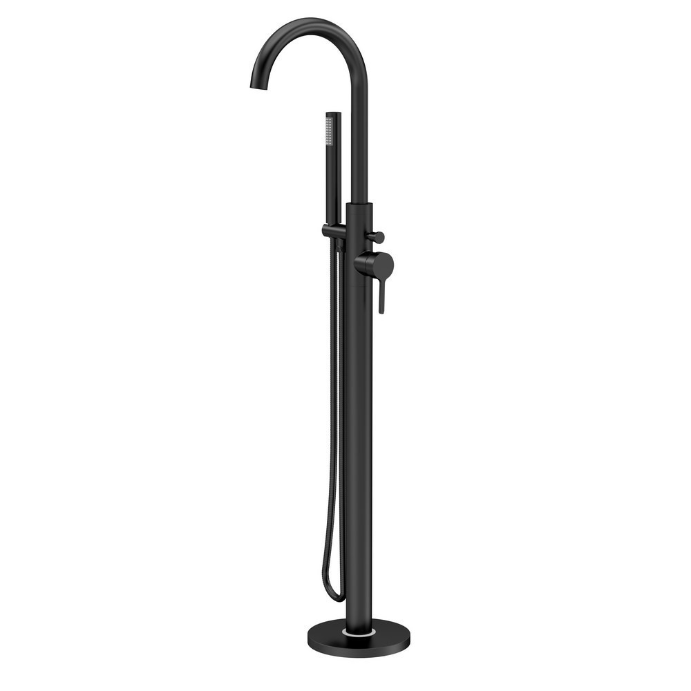 Nuie Aztec Freestanding Bath Shower Mixer in Matt Black (1)