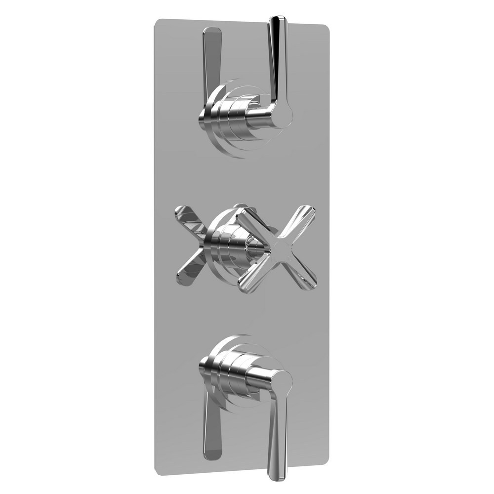 Nuie Aztec Triple Thermostatic Shower Valve in Chrome (1)
