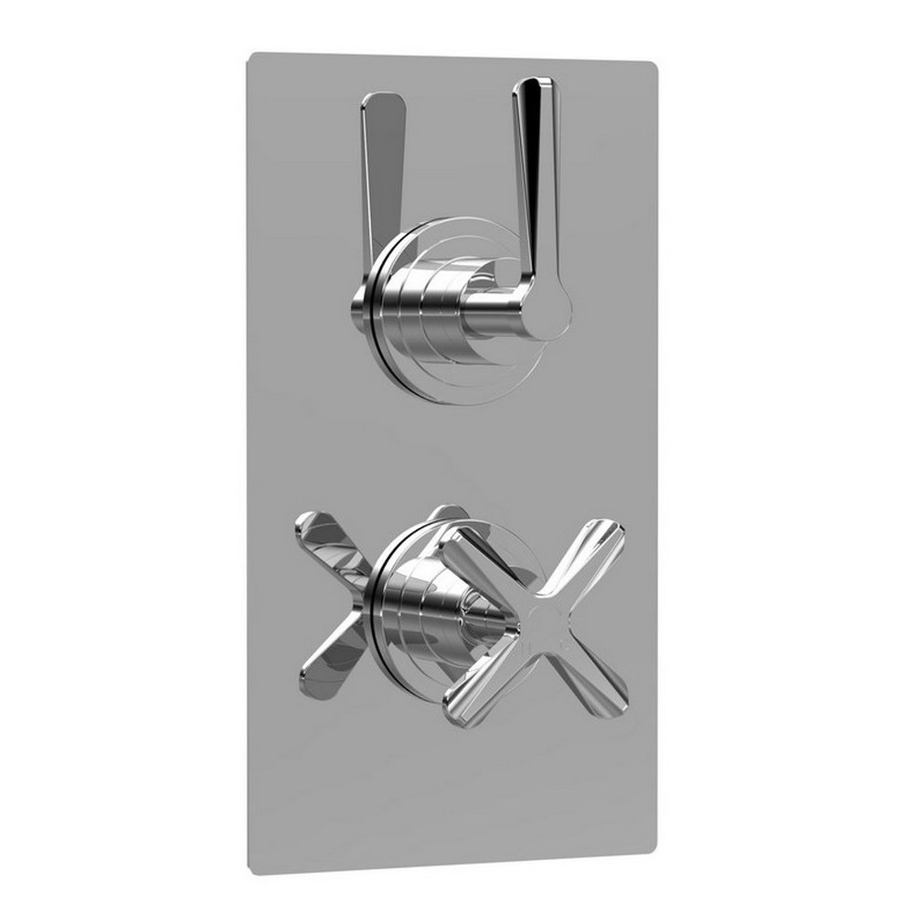 Nuie Aztec Twin Thermostatic Shower Valve in Chrome (1)