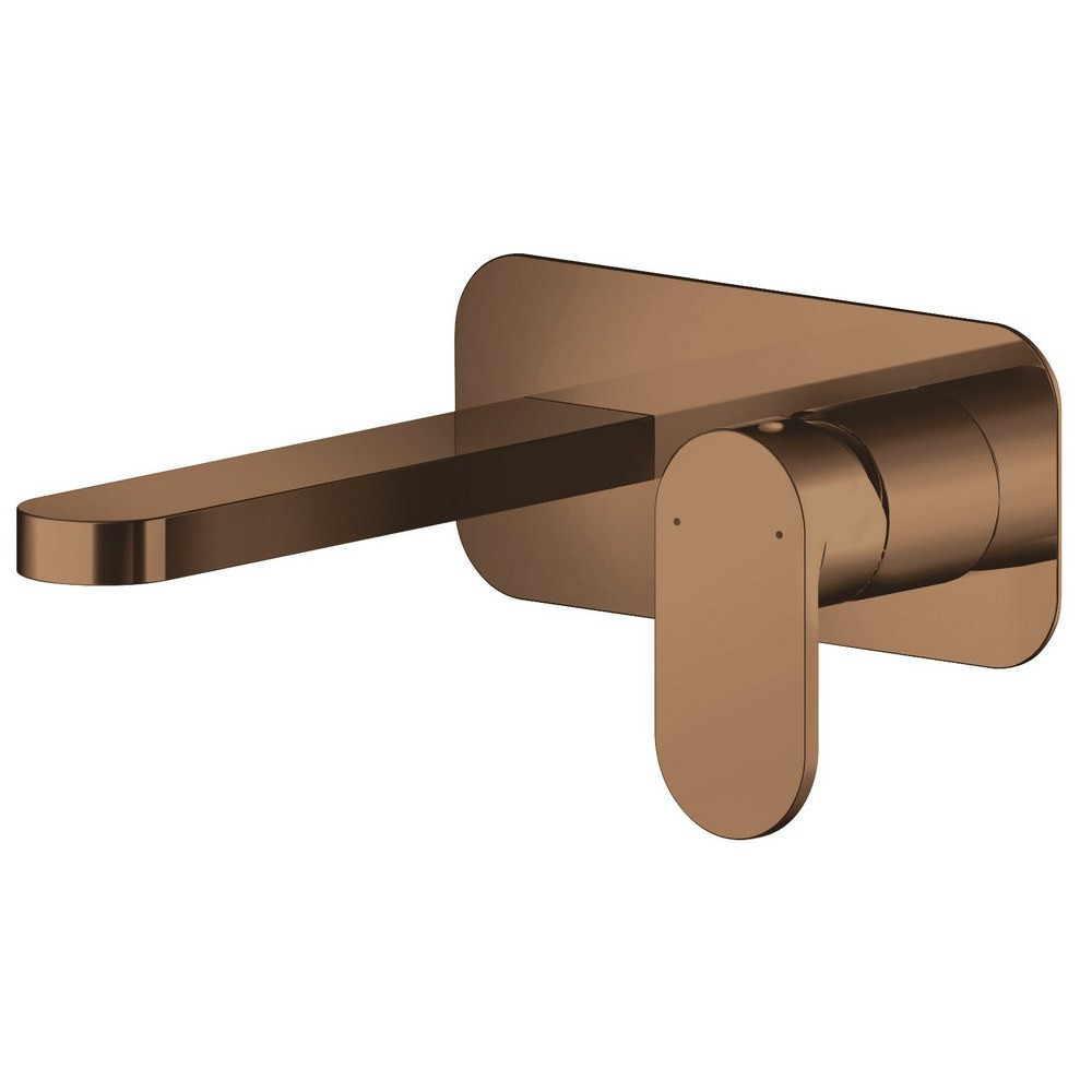 Nuie Binsey Brushed Bronze Wall Mounted Basin Mixer
