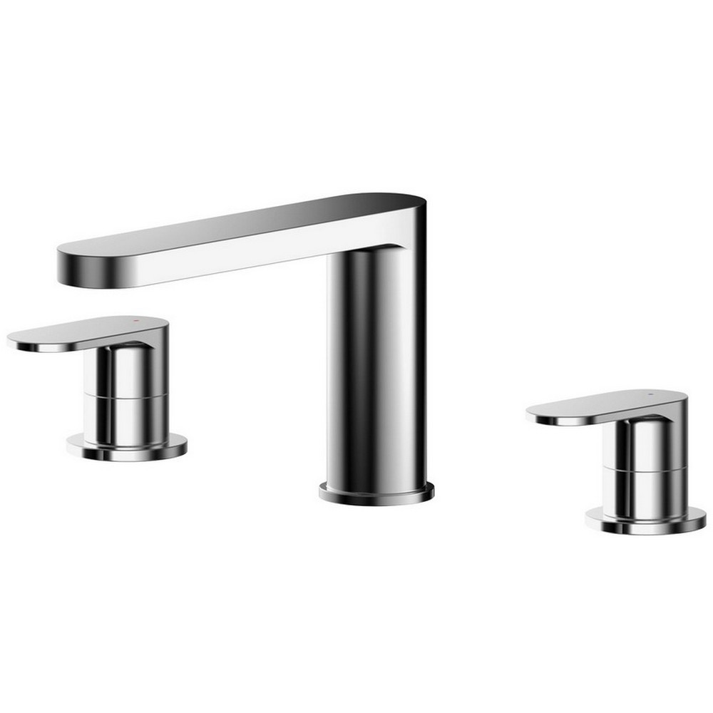 Nuie Binsey Chrome 3TH Deck Mounted Bath Filler
