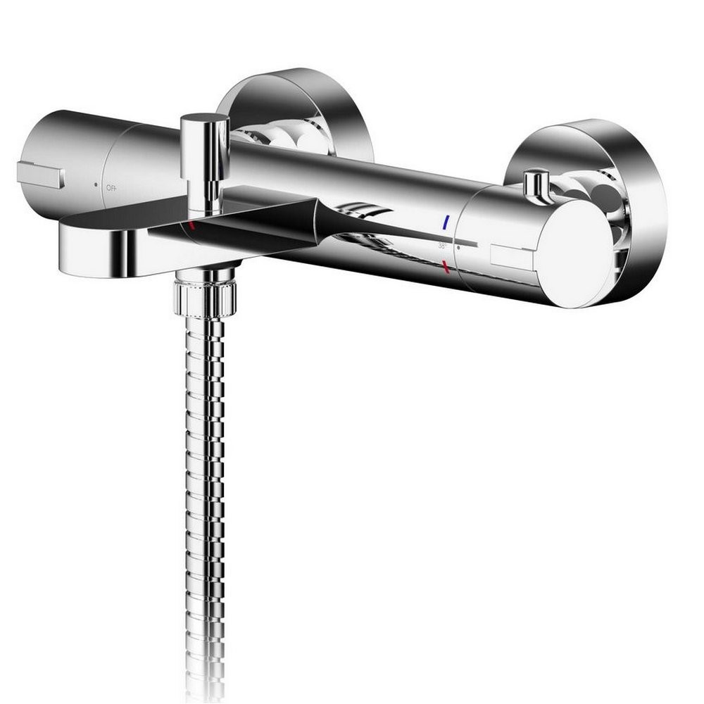 Nuie Binsey Wall Mounted Thermostatic Bath Shower Mixer in Chrome (1)