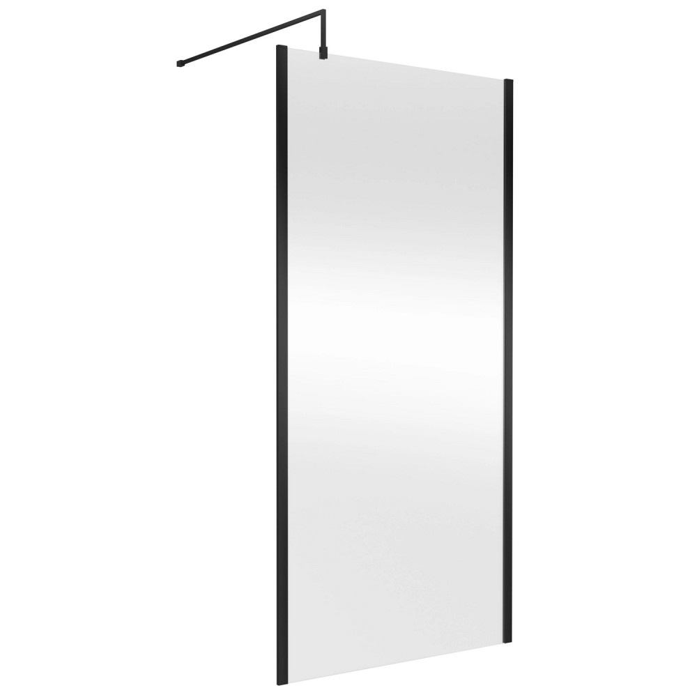 Nuie Black 1000 x 1950mm Outer Frame Wetroom Screen