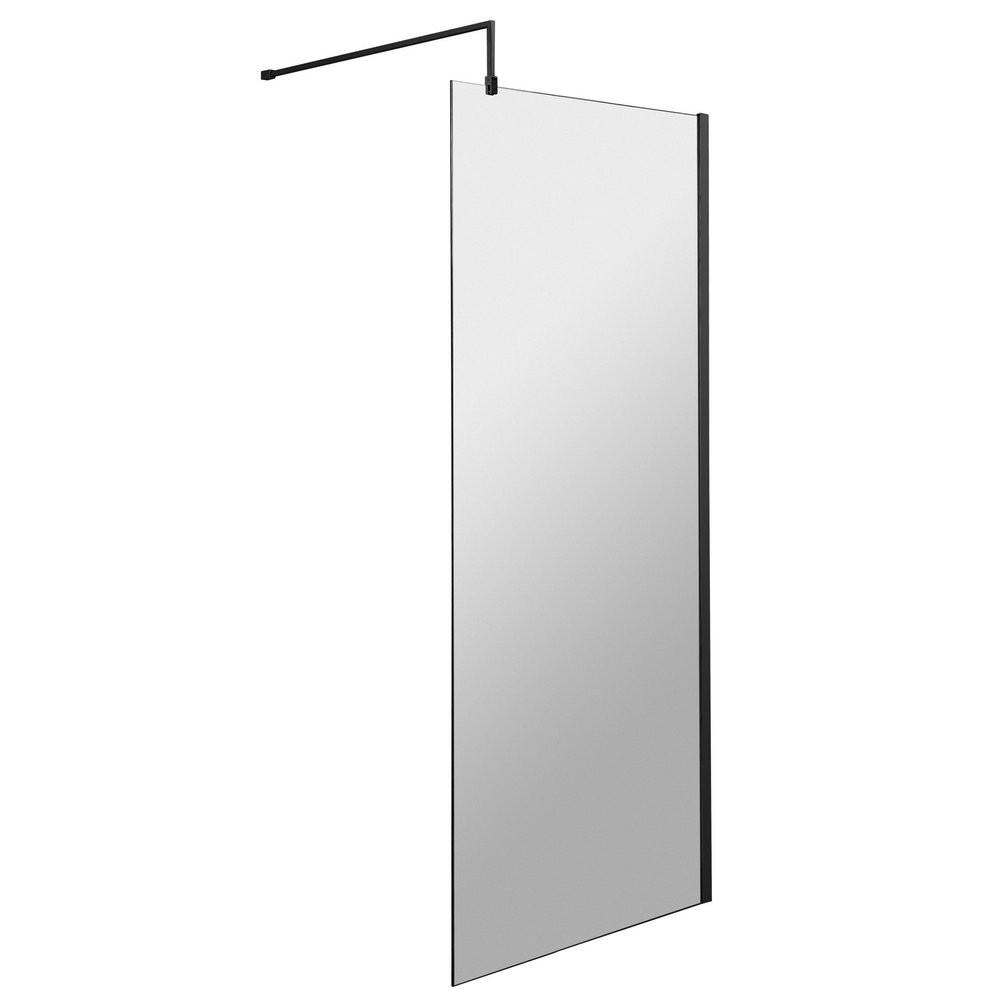 Nuie Black 700mm Wetroom Screen