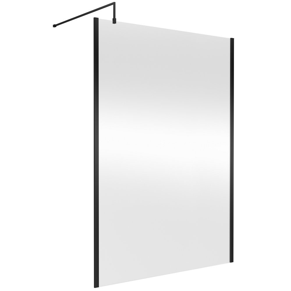 Nuie Black Outer Frame 1400mm Wetroom Screen