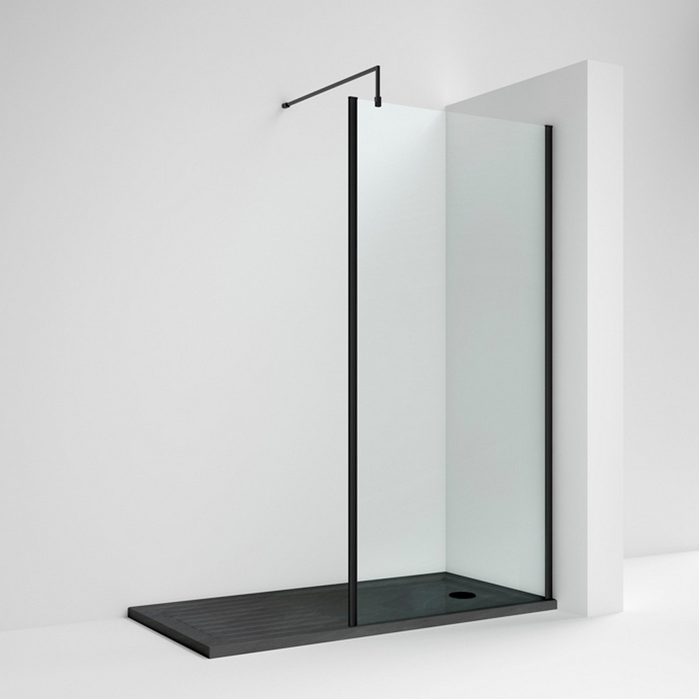 Nuie Black Outer Frame 700mm Wetroom Screen (1)