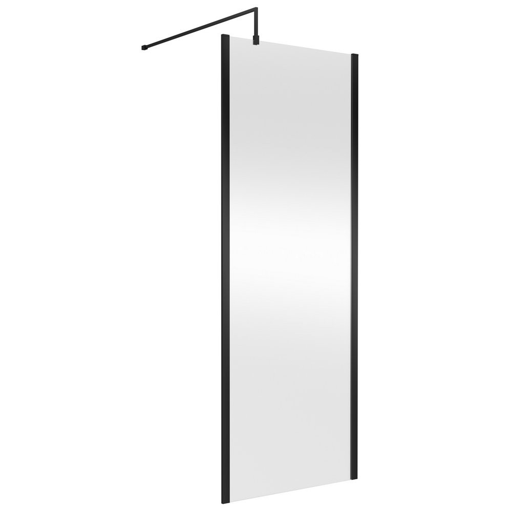 Nuie Black Outer Frame 760mm Wetroom Screen