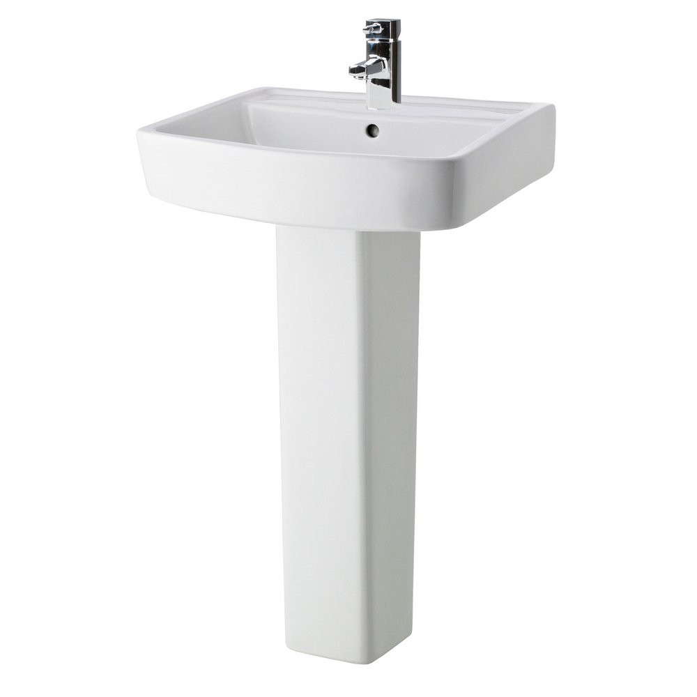 Nuie Bliss 520mm 1TH Basin and Pedestal
