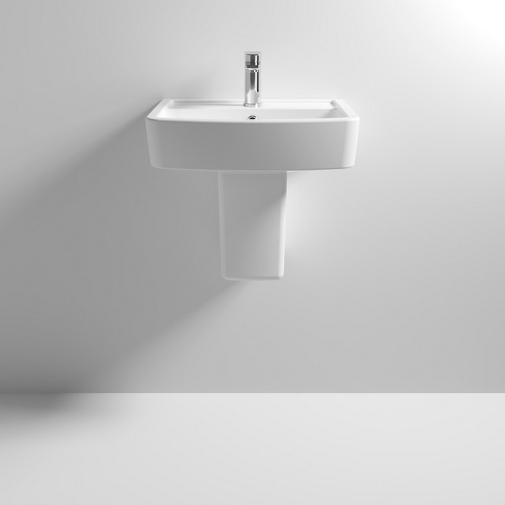 Nuie Bliss 520mm 1TH Basin and Semi Pedestal