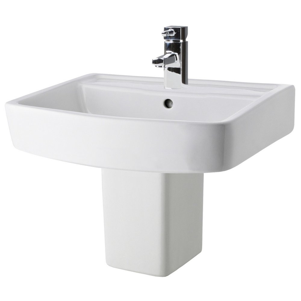 Nuie Bliss 520mm 1TH Basin and Semi Pedestal