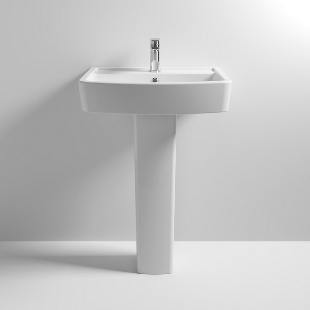 Nuie Bliss 600mm 1TH Basin and Pedestal