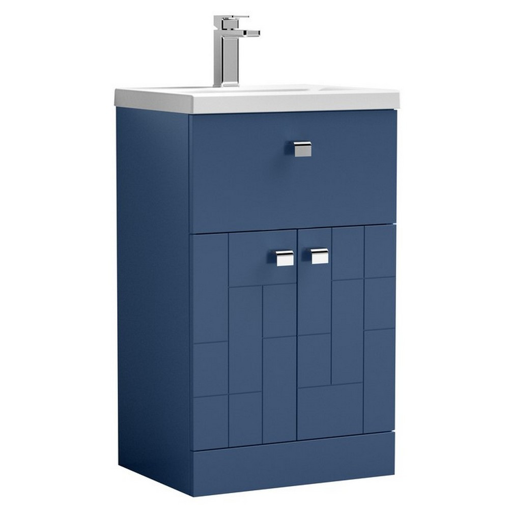 Nuie Blocks 500mm Blue Floor Standing Unit with One Drawer (1)