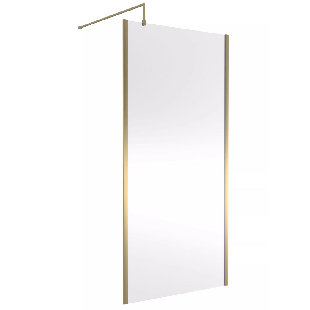 Nuie Brushed Brass 1000 x 1950mm Outer Frame Wetroom Screen