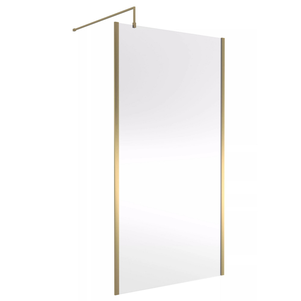 Nuie Brushed Brass 1100 x 1950mm Outer Frame Wetroom Screen