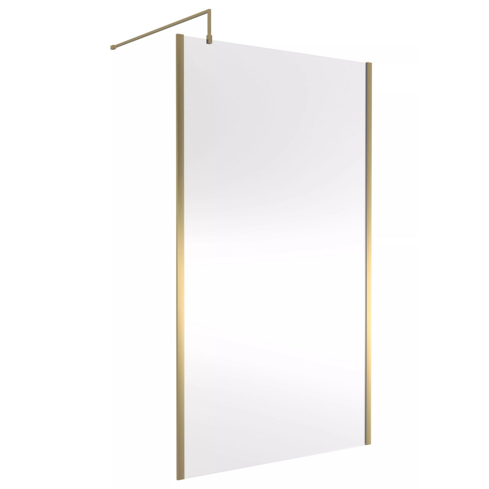 Nuie Brushed Brass 1200 x 1950mm Outer Frame Wetroom Screen