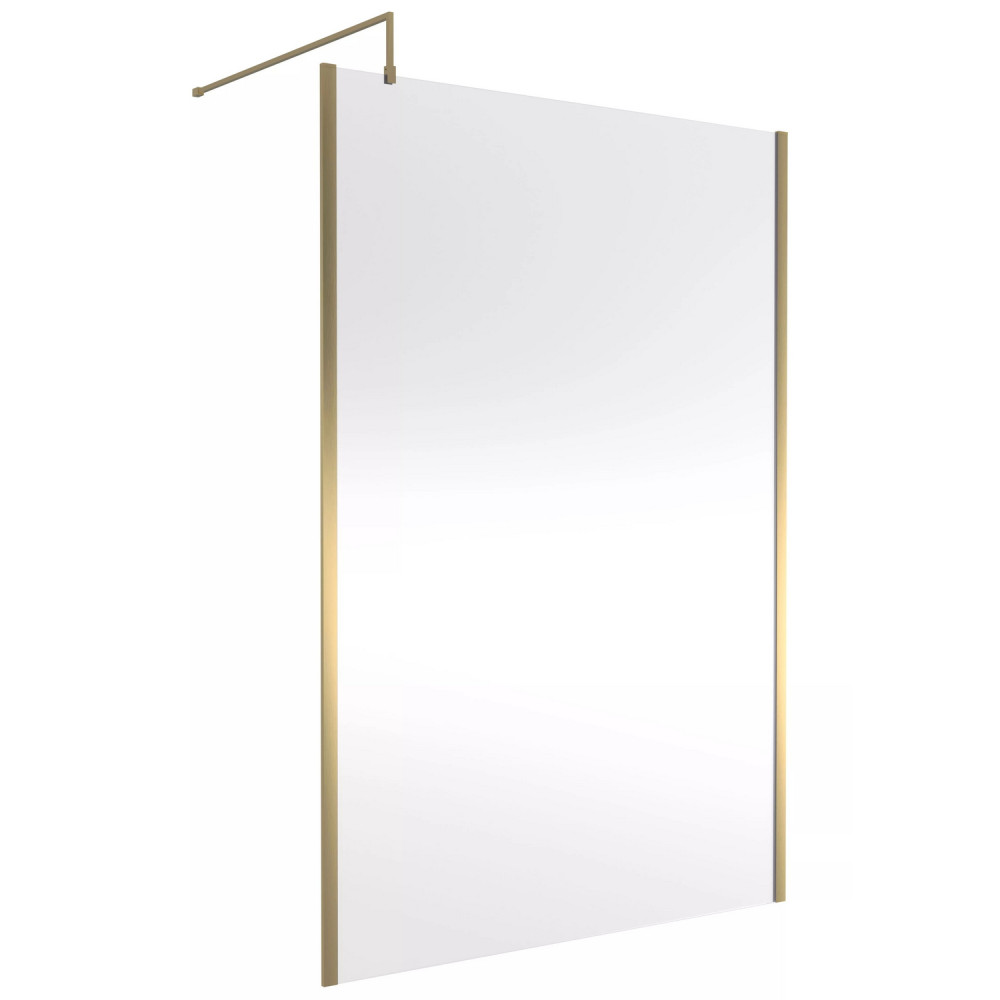 Nuie Brushed Brass 1400 x 1950mm Outer Frame Wetroom Screen