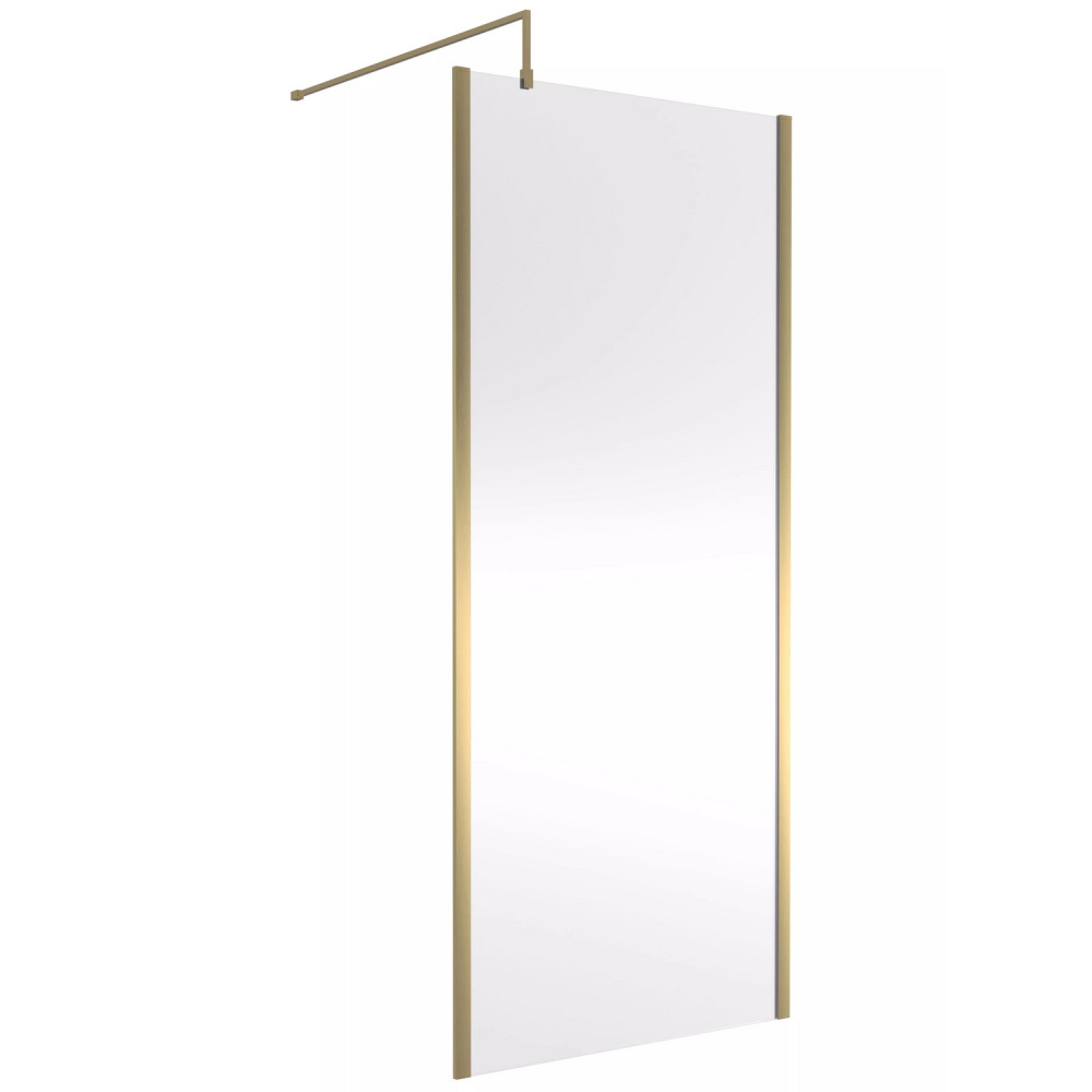 Nuie Brushed Brass 900 x 1950mm Outer Frame Wetroom Screen