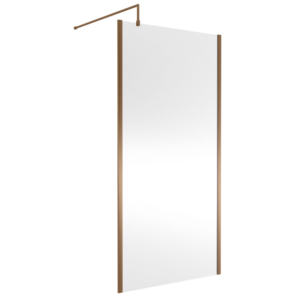 Nuie Brushed Bronze 1000mm Outer Frame Wetroom Screen