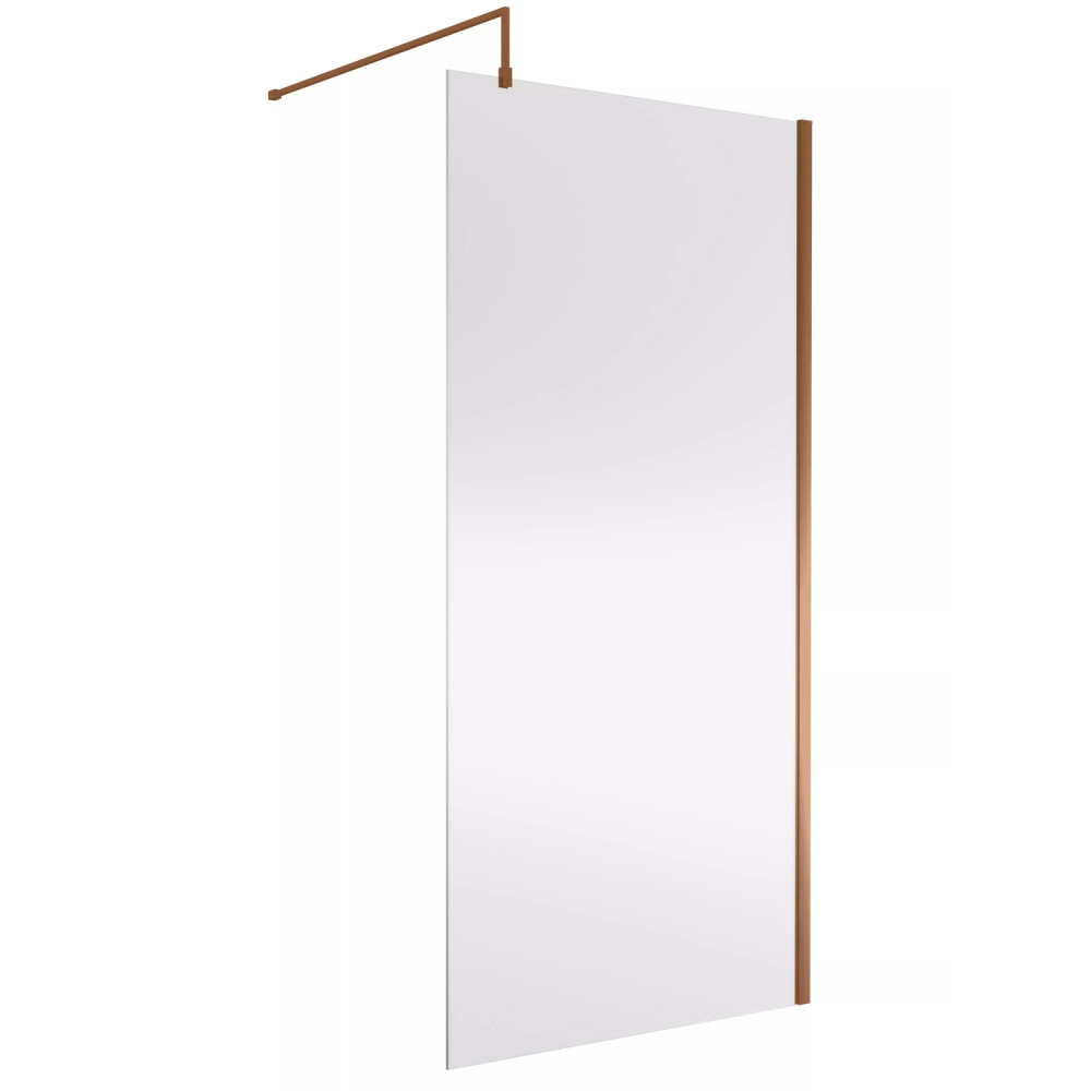 Nuie Brushed Bronze 1000mm Wetroom Screen