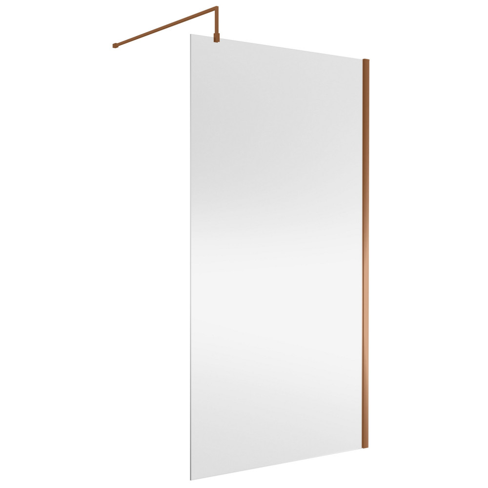 Nuie Brushed Bronze 1100mm Wetroom Screen