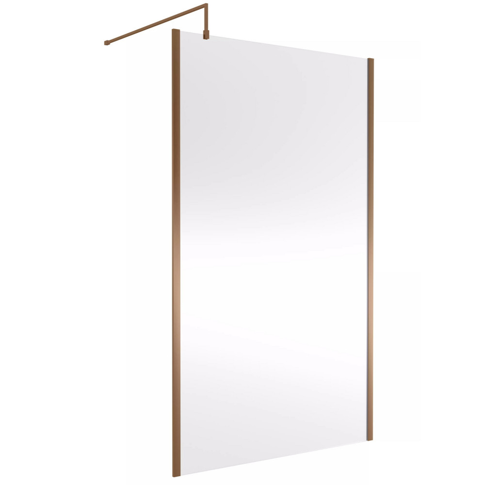 Nuie Brushed Bronze 1200mm Outer Frame Wetroom Screen