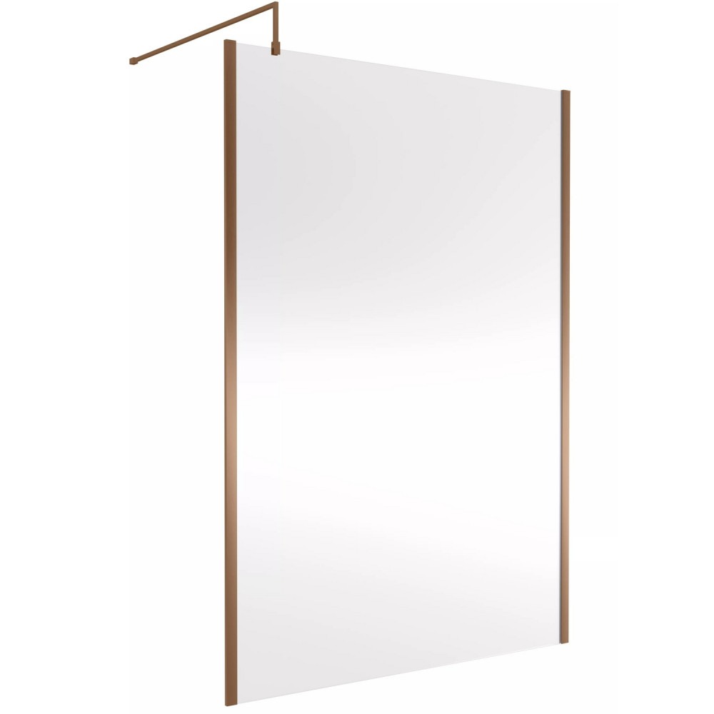 Nuie Brushed Bronze 1400mm Outer Frame Wetroom Screen