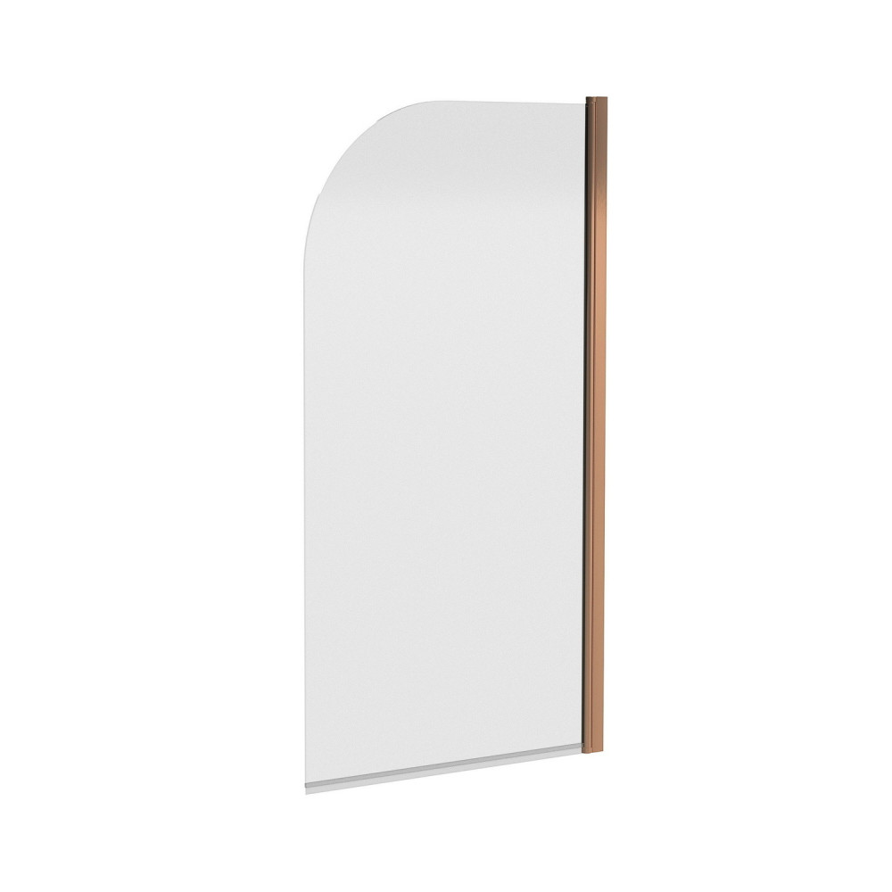 Nuie Brushed Bronze 6mm Round Hinged Bath Screen
