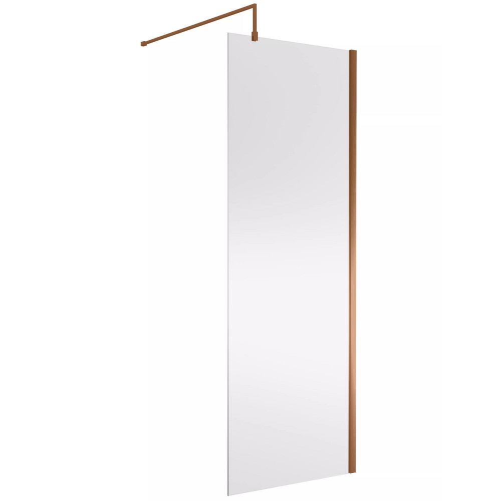 Nuie Brushed Bronze 760mm Wetroom Screen
