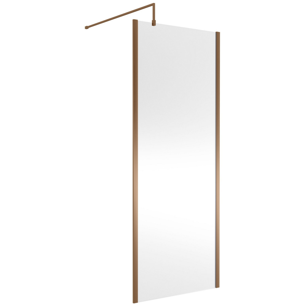 Nuie Brushed Bronze 800mm Outer Frame Wetroom Screen