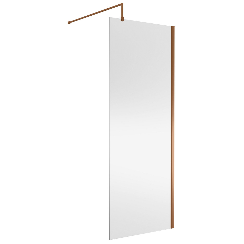 Nuie Brushed Bronze 800mm Wetroom Screen