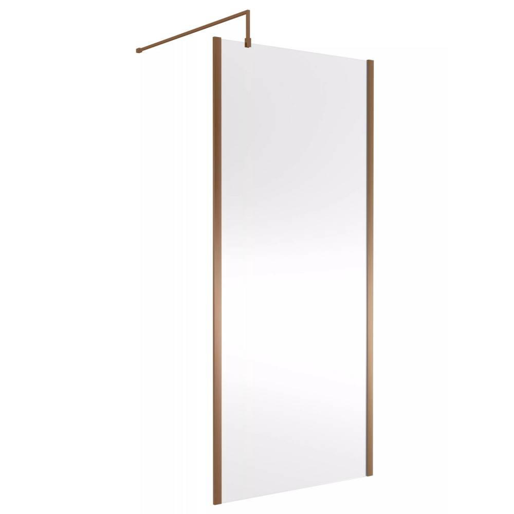 Nuie Brushed Bronze 900mm Outer Frame Wetroom Screen