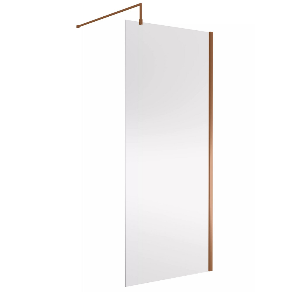 Nuie Brushed Bronze 900mm Wetroom Screen