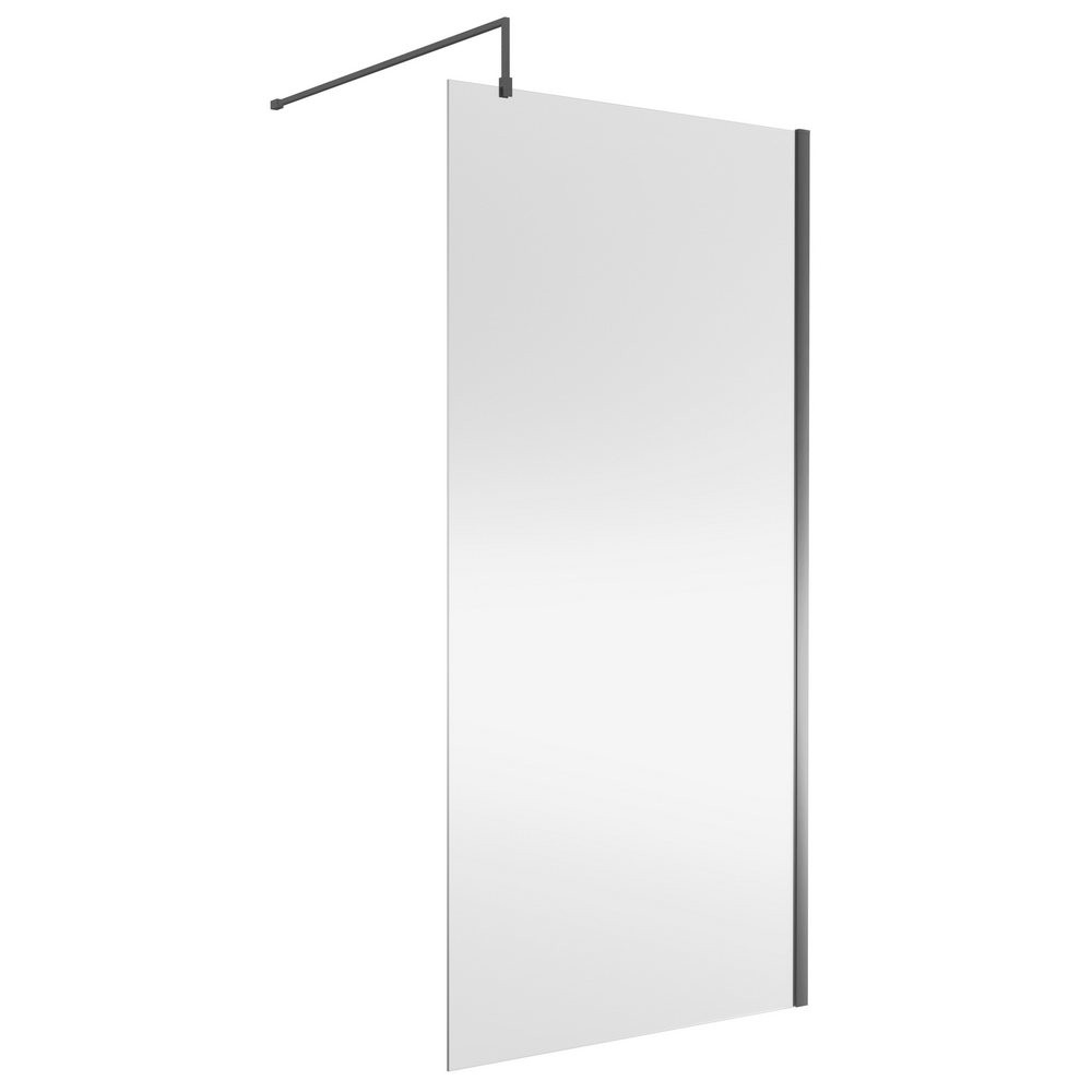 Nuie Brushed Pewter 1000mm Wetroom Screen