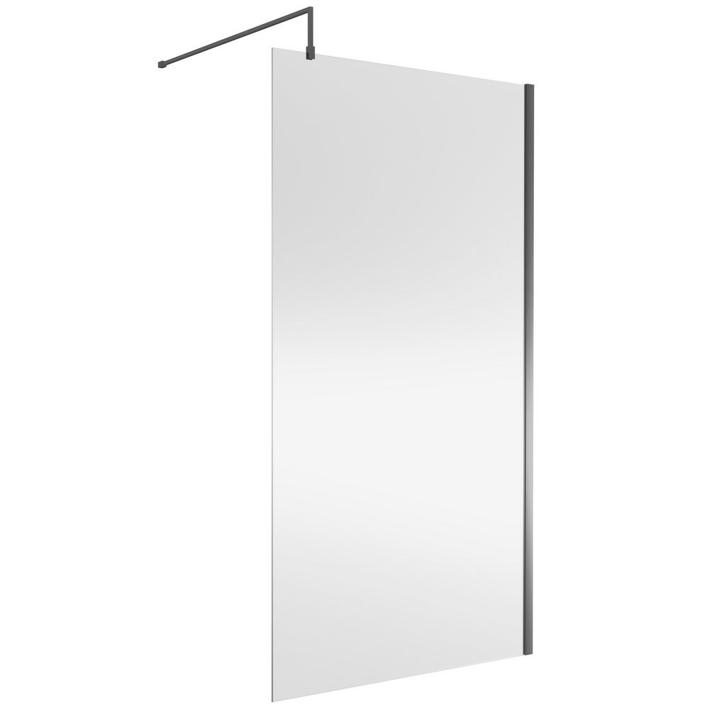 Nuie Brushed Pewter 1100mm Wetroom Screen