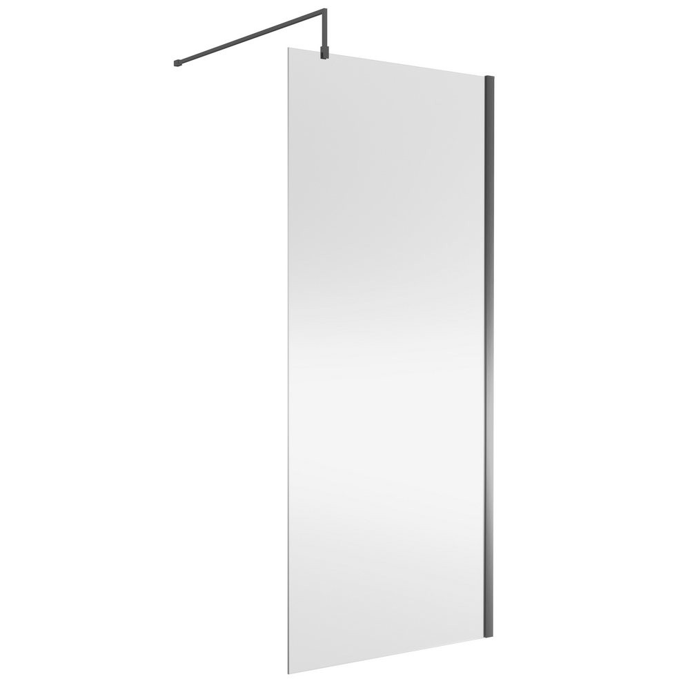 Nuie Brushed Pewter 900mm Wetroom Screen