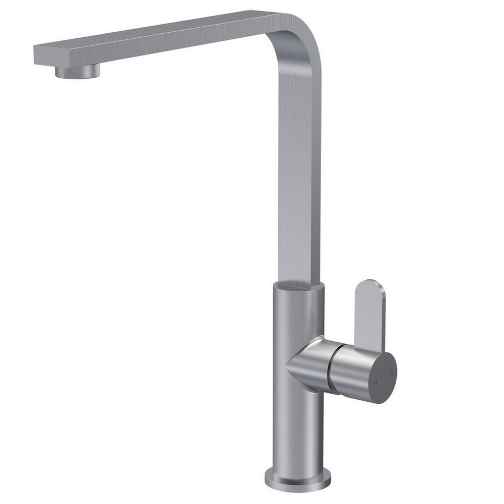 Nuie Churni Mono Single Lever Kitchen Tap in Brushed Nickel (1)