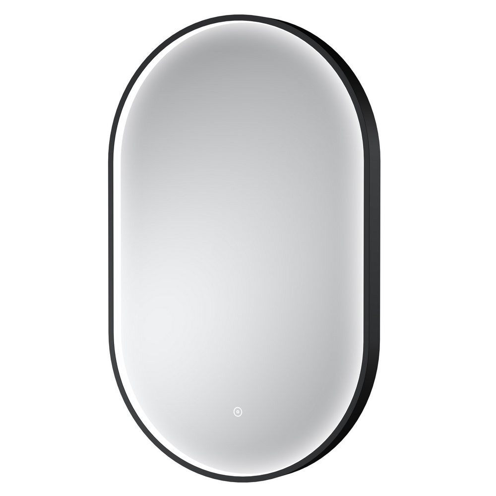 Nuie Columba 800 x 500mm Black Framed LED Mirror