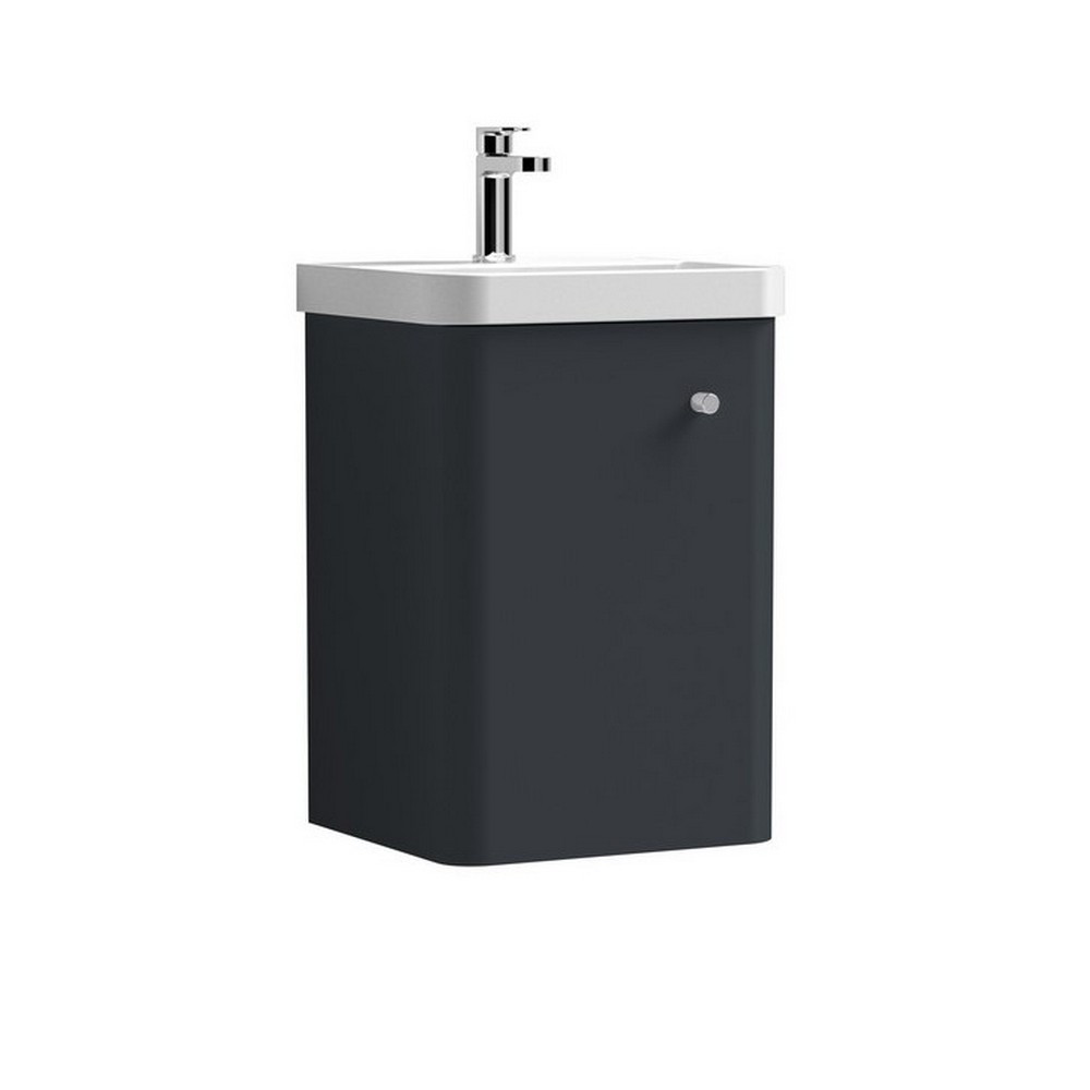 Nuie Core 400mm Satin Anthracite Wall Hung Unit With Basin (1)